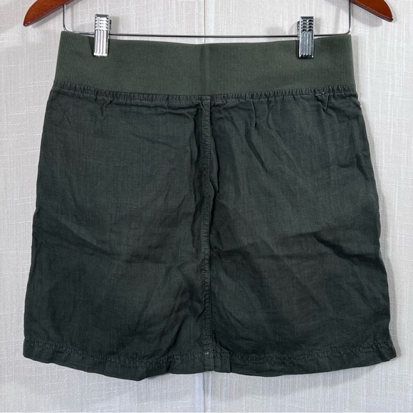 Athleta Seline Olive Green Linen Skirt Size 2 - Picture 6 of 11